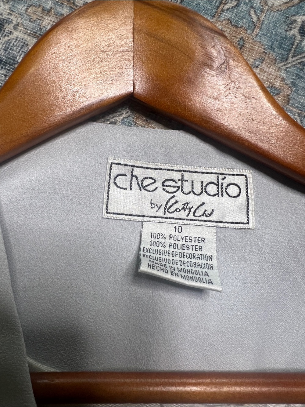 Che Studio Light Silver Embroidered Blazer 2 piece Vintage - Picture 4 of 16